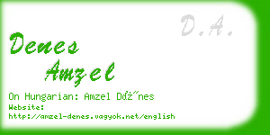 denes amzel business card